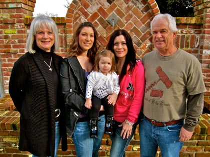 The Scott/Caporusso clan: Joanne, Melissa, Emma (Melissa’s baby with husband Garret Ulmer), Kim and Mike
