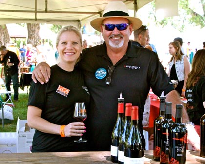 May: all in the family at Lodi ZinFest — Klinker Brick's Steve Felten, with his daughter Farrah