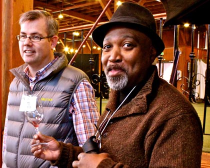 Chef Tony Lawrence (right, with St. Amant’s Stuart Spencer) will demonstrate his amazingly Zinfandel-friendly “chocolate salad” at this year’s ZinFest