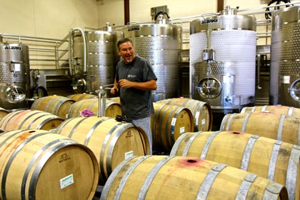 Randy Ziegler (cellarer) in Oak Farm’s state-of-the-art winery