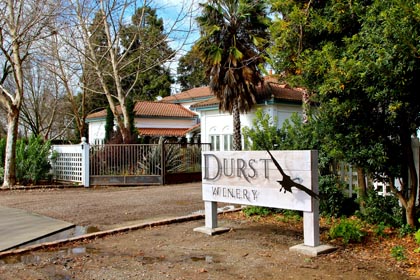 Entrance to Durst Winery in Acampo (east side of Lodi)…