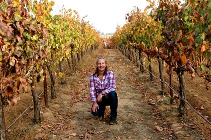 Elyse Egan Perry in Bokisch’s Liberty Oaks Vineyards