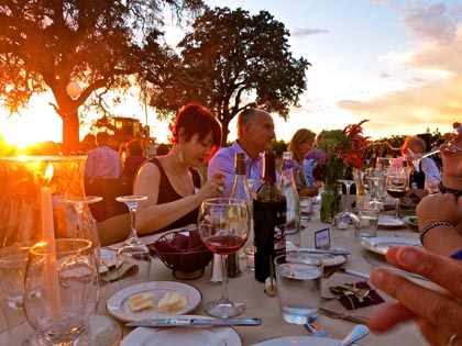Harvest dinner in Bokisch’s Terra Alta Vineyard