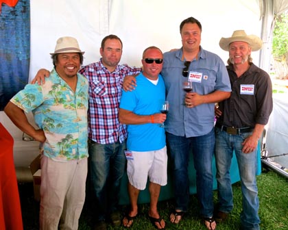 ZinFest Wine School “Lodi Outsiders” panel: (from left) Randy Caparoso (moderator), Nathan Kandler (Precedent & Thomas Fogarty winemaker), Adam Webb (Odisea/Cochon), Tegan Passalacqua (Turley & Sandlands), and Matthew Rorick (Forlorn Hope)… 