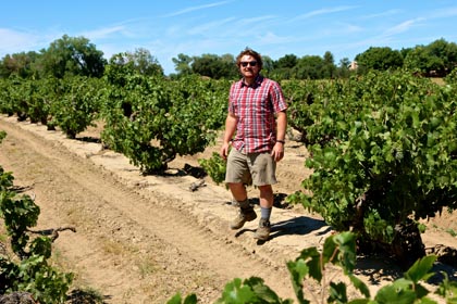 Morgan Twain-Peterson in his newly acquired Katusha Vineyard