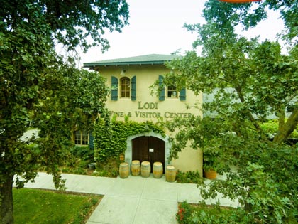 September:  The trees around Lodi Wine & Visitor Center sure have grown since opening all those years ago.