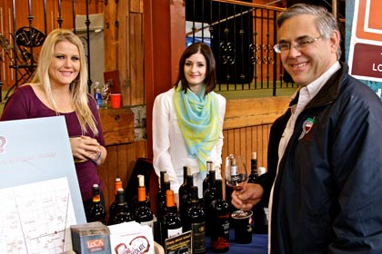 Lodi Winegrape Commission’s events and marketing coordinators, Sherri Cascaden and Jenny Heitman, representing at ZAP (with Ken Landis, Chef/Owner of Landis Shores Oceanfront Inn in Half Moon Bay)