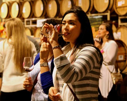 Serious wine tasting among LangeTwins barrels…