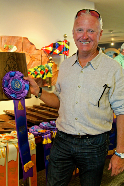 Michael David Winery’s Dave Phillips, who accepted Blue Ribbons for his famiy’s Rapture Cabernet Sauvignon and Inkblot Cabernet Franc