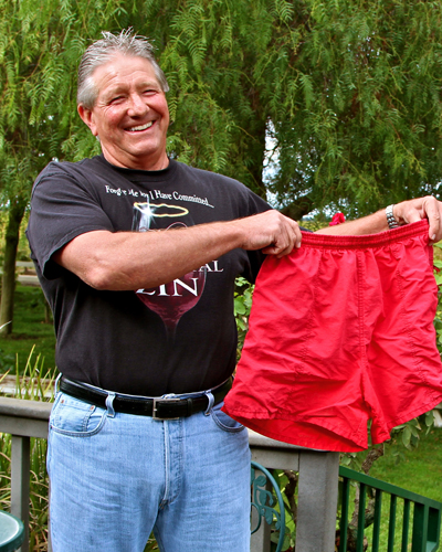 Peirano’s Lance Randolph’s famous red shorts