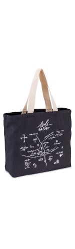 Black Lodi Calligraphy Map Tote Bag