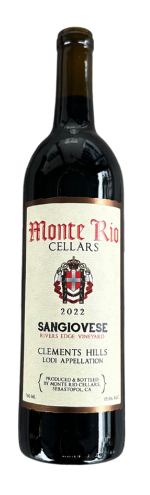 2022 Monte Rio Cellars Sangiovese