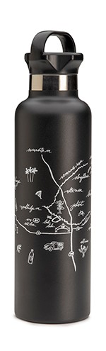 Lodi Calligraphy Map Water Bottle
