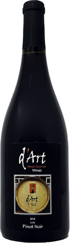 2018 d'Art Wines Pinot Noir