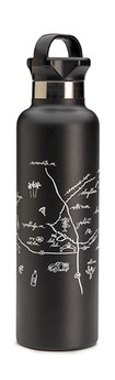 Lodi Calligraphy Map Water Bottle