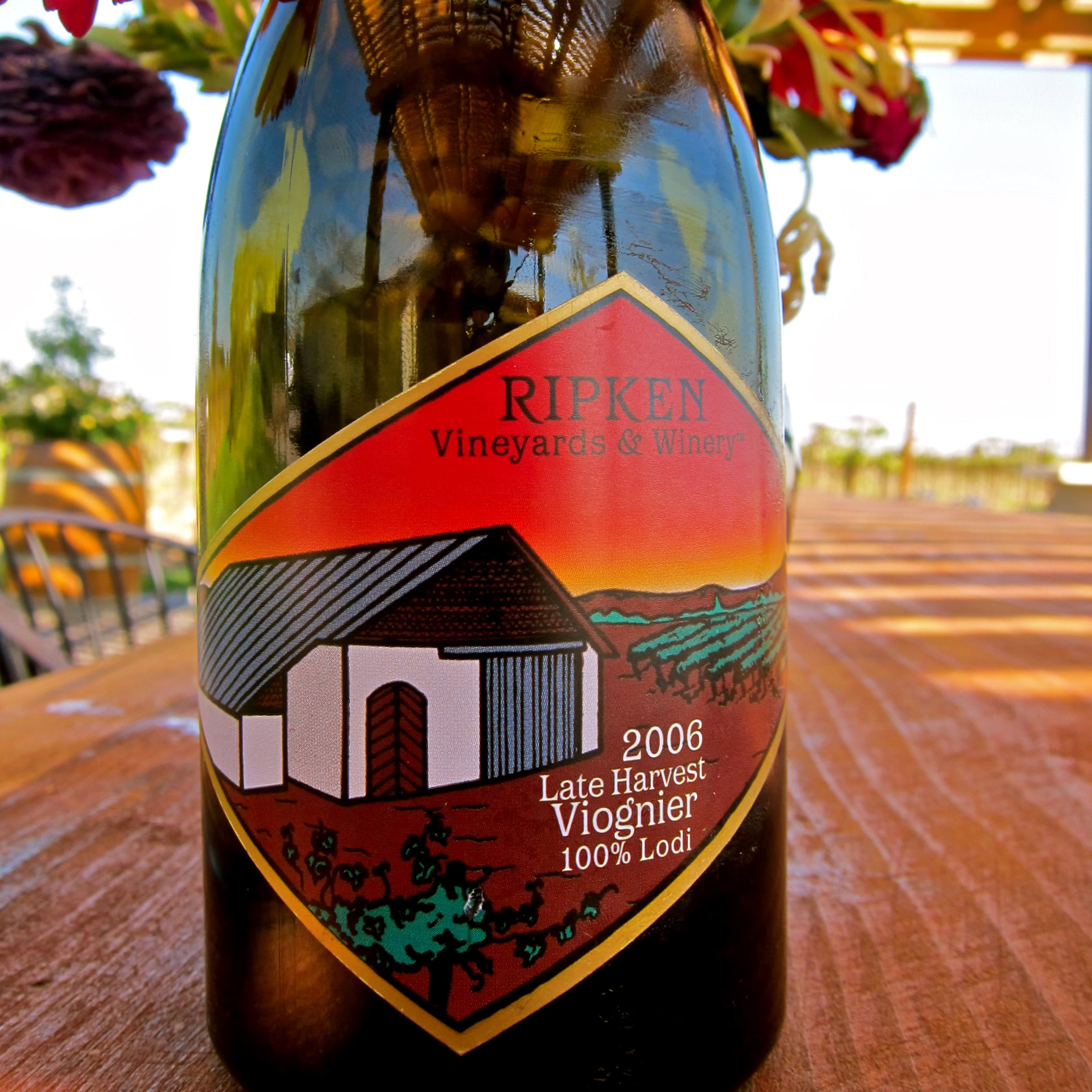 2006 Ripken Vineyards & Winery late harvest Viognier wine bottle from Lodi, California.