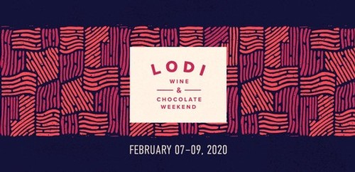 Lodi Wine & Chocolate Weekend event banner with date and logo for SEO.