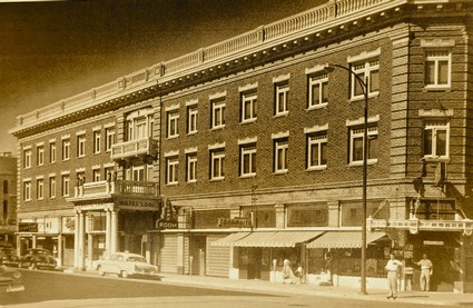 Vintage photo of the Lodi Winegrape Commission building in downtown Lodi, California.