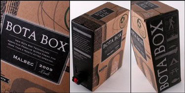 Bota Box Malbec wine carton with label details and eco-friendly packaging design.