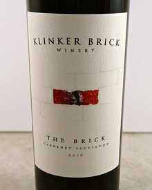 Klinker Brick Winery Cabernet Sauvignon wine bottle with label details visible.
