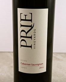 Lodi Cabernet Sauvignon wine bottle from Pride Vineyards, vintage 2015, showcasing quality Lodi wine.