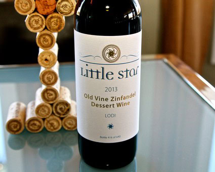 Bottle of Little Star 2013 Old Vine Zinfandel dessert wine from Lodi Winegrape Commission.