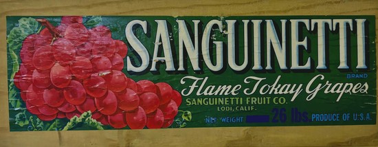 Sanguinetti Flame Tokay grapes from Lodi, California, known for their vibrant color and sweet flavor.