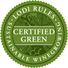 Lodi Winegrape Commission Certified Green logo promoting sustainable winegrowing in Lodi.