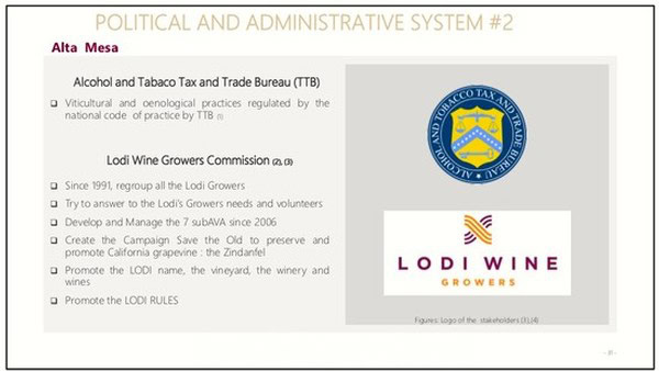 Lodi Winegrowers Commission logo and information about their mission and history in wine grape production.