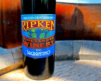 Bottle of Ripken Vineyards & Winery Sagrantino 2013 from Lodi Winegrape Commission.