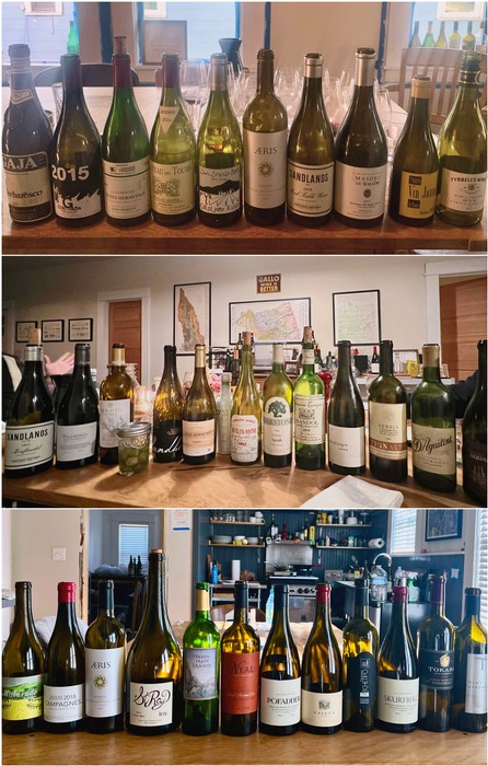 Collection of wine bottles from Lodi Winegrape Commission showcasing diverse varietals and labels.
