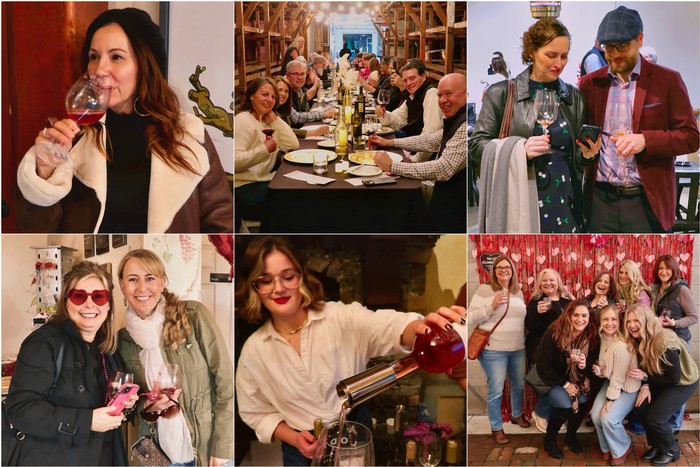 Group enjoying wine tasting and socializing at Lodi Winegrape Commission events.