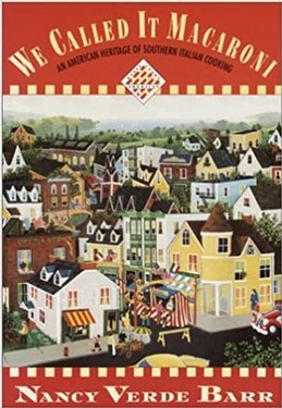 Colorful illustration of a small town with houses, shops, and streets, representing Southern Italian heritage and culture.