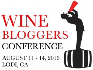 Lodi Winegrape Commission banner for wine bloggers conference in August 2016.