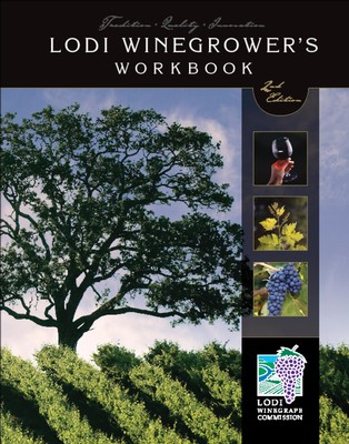 Cover of the Lodi Winegrower's Workbook featuring a large tree and vineyard.